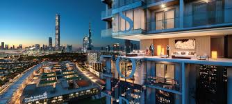 Eine Parkallee in Sobha Hartland Dubai